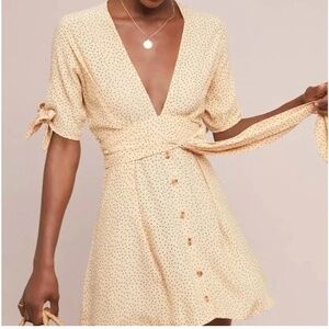ANTHROPOLOGIE Faithfull the Brand Rosie Birgit Mini Dress with Polka Dots!